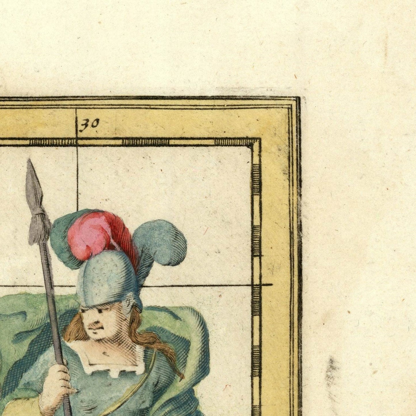 detail of the map from the top right corner