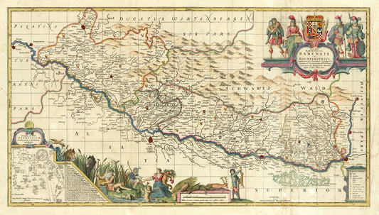 presentation of the map reproduction without a frame