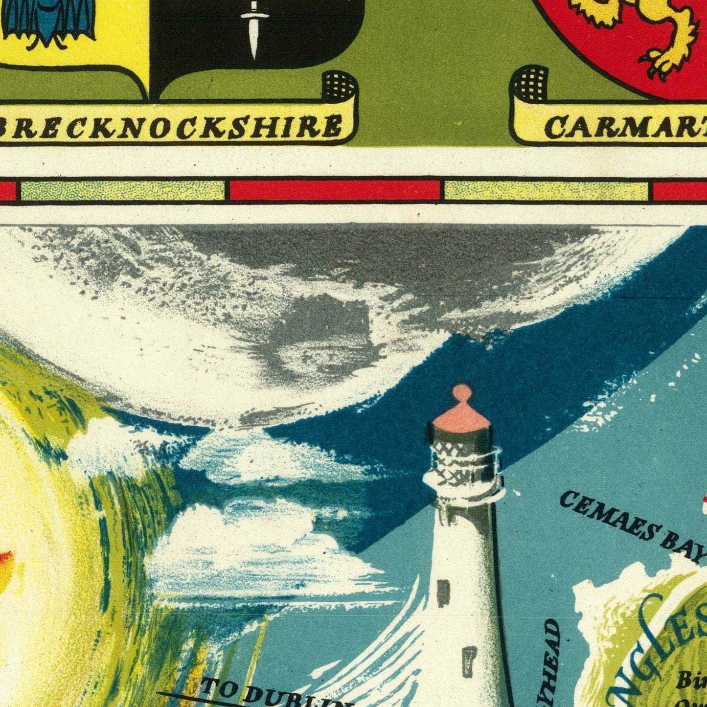 detail of the map from the centre left