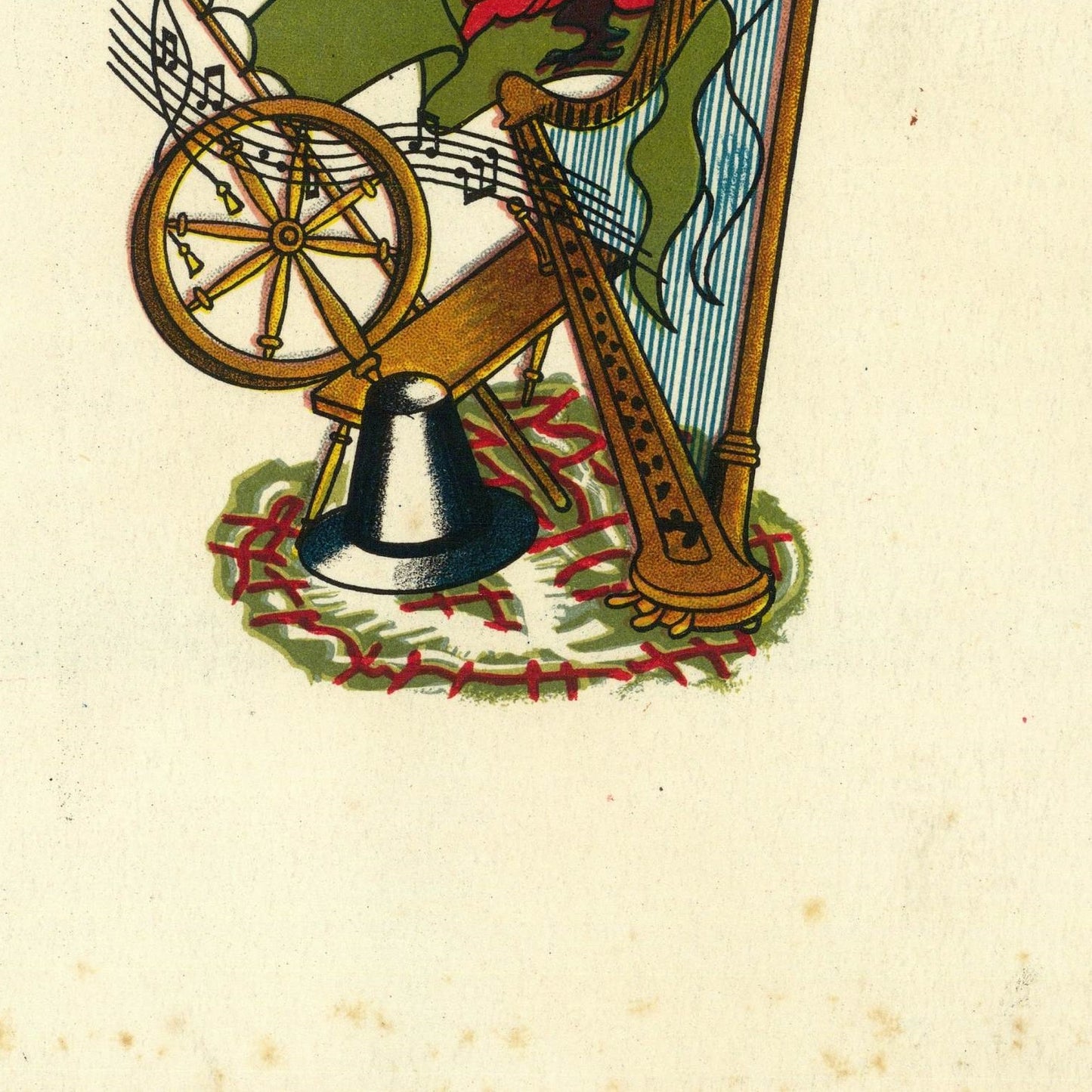 detail of the map from the bottom right corner