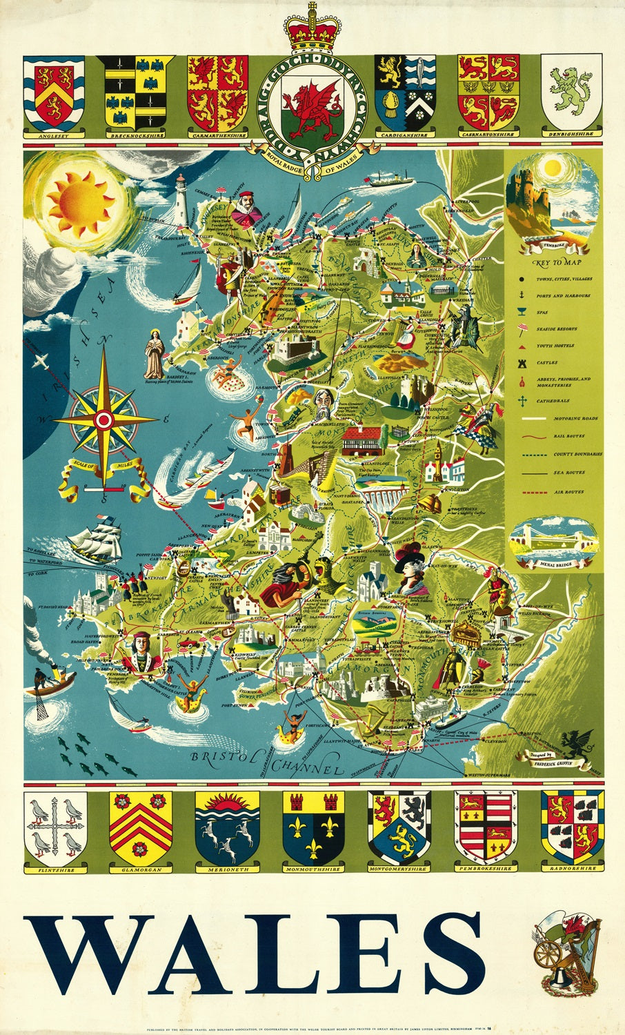 presentation of the map reproduction without a frame