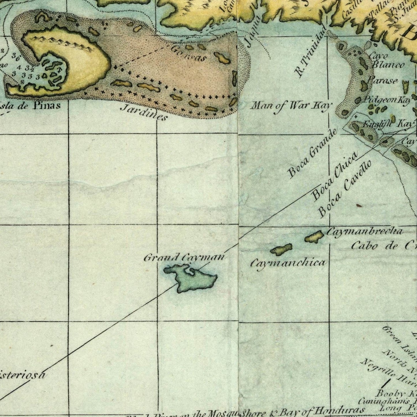 detail of the map from the centre