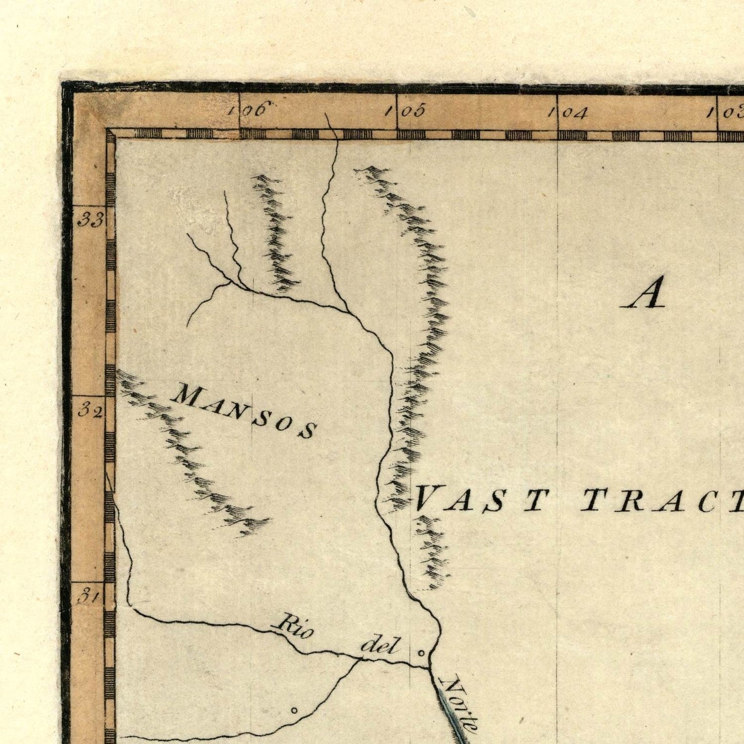 detail of the map from the top left corner