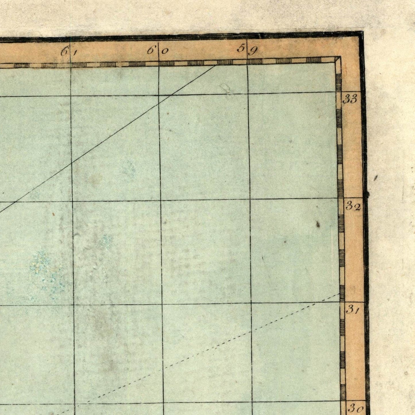 detail of the map from the top right corner