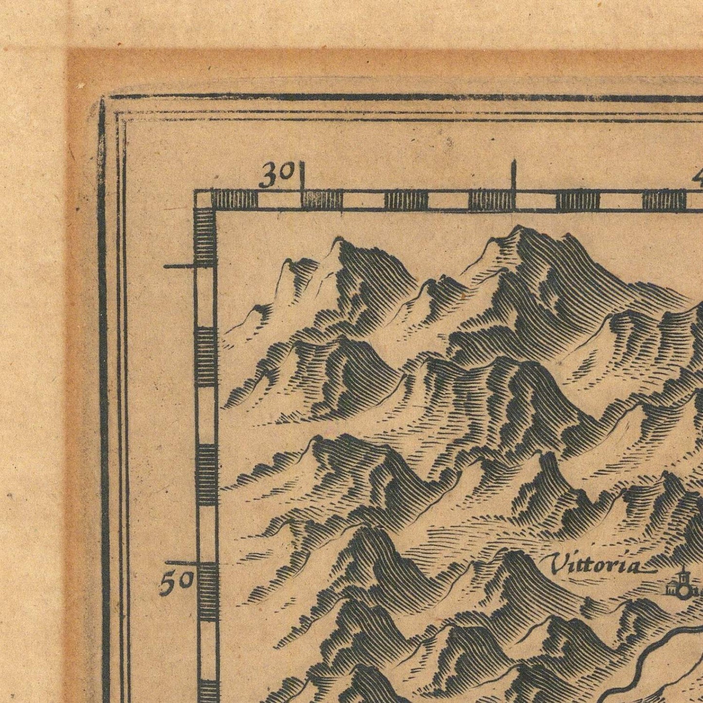 detail of the map from the top left corner