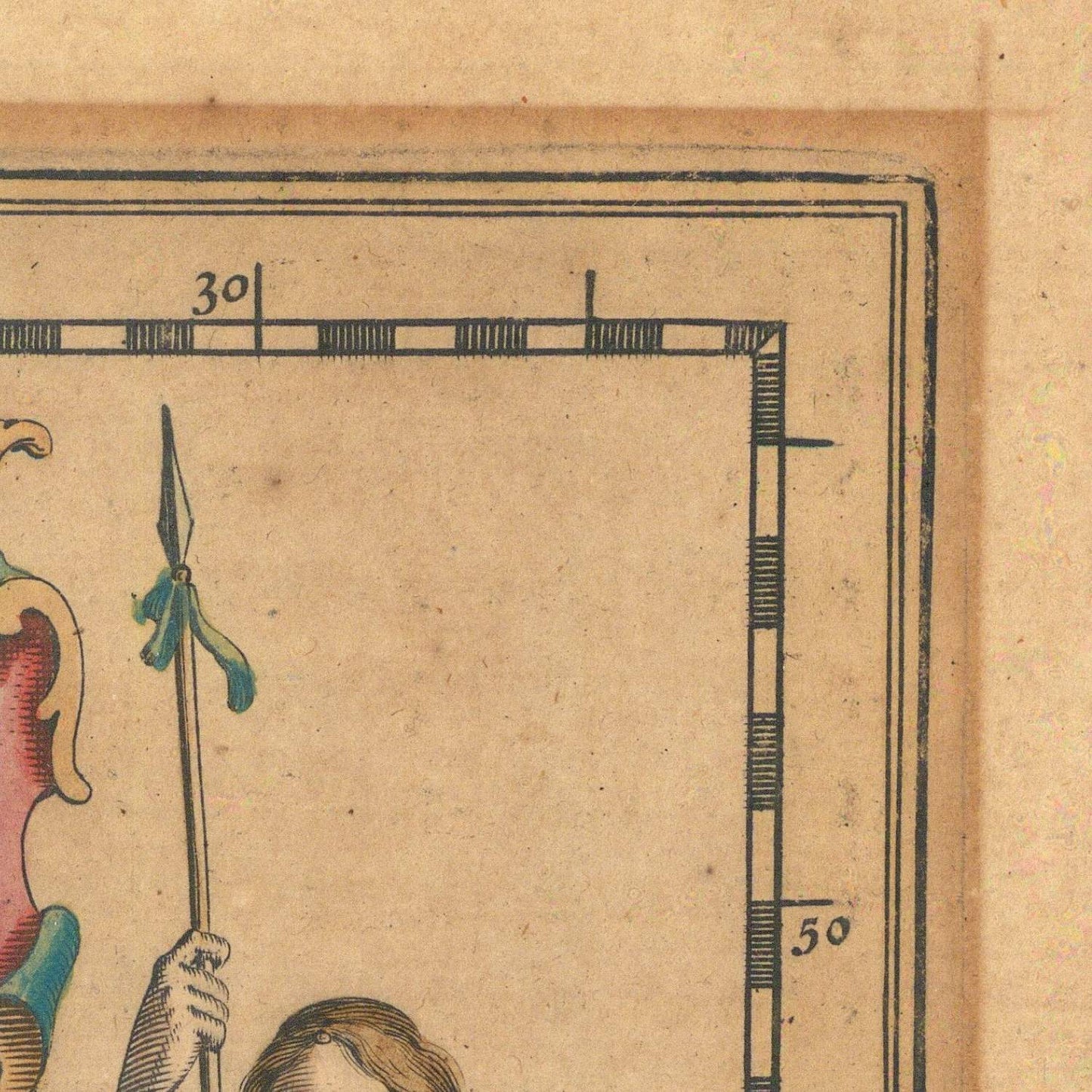 detail of the map from the top right corner