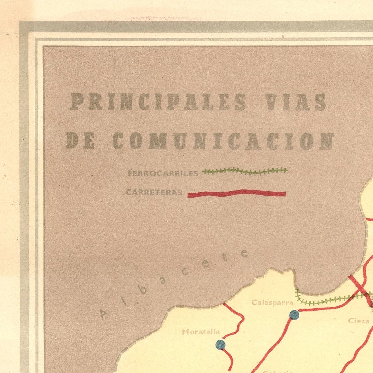 detail of the map from the top left corner
