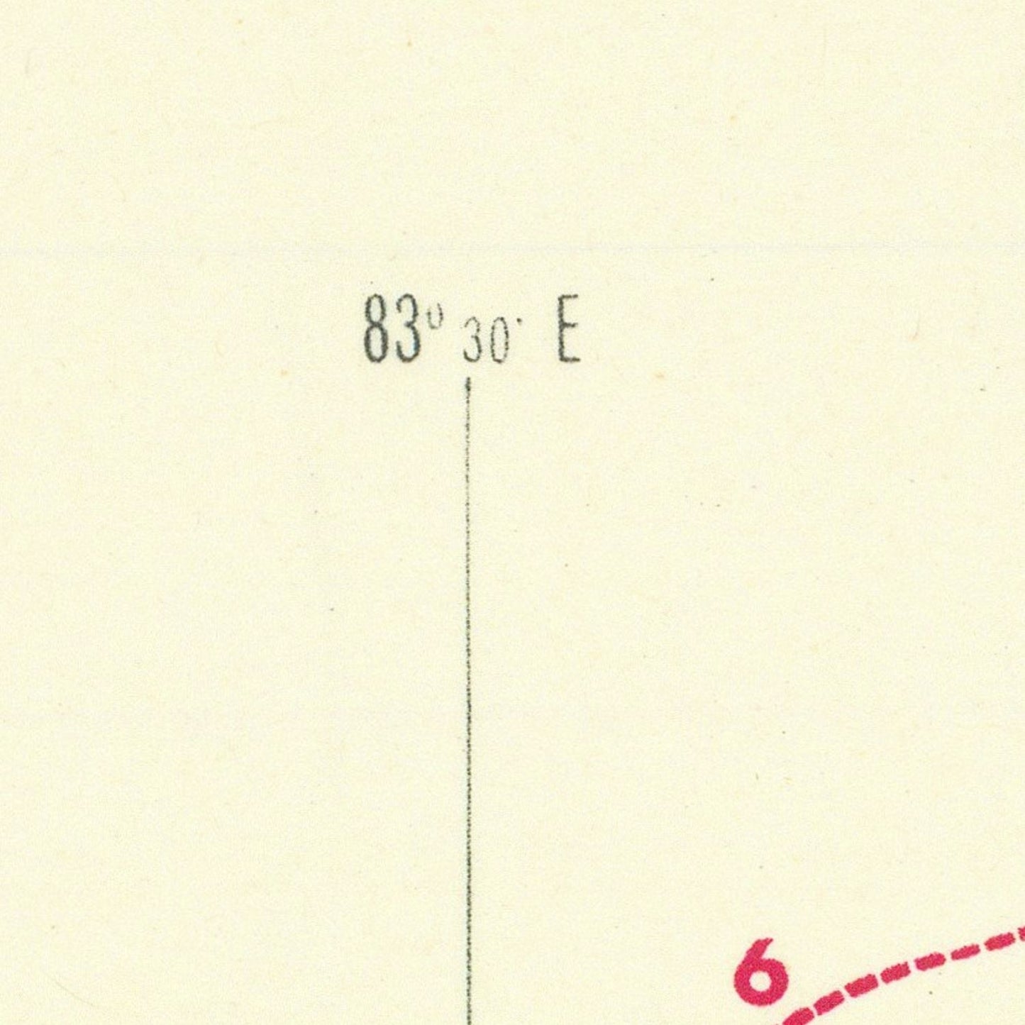 detail of the map from the centre left