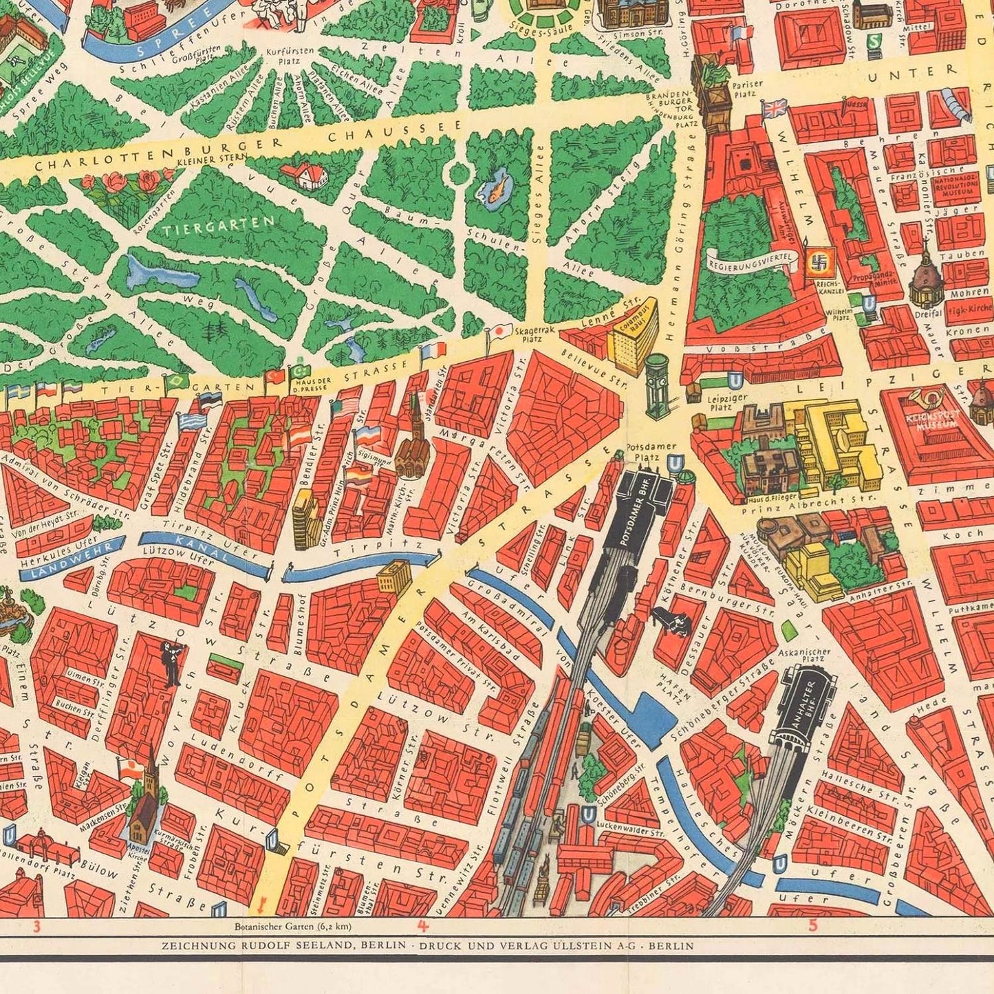 detail of the map from the centre left