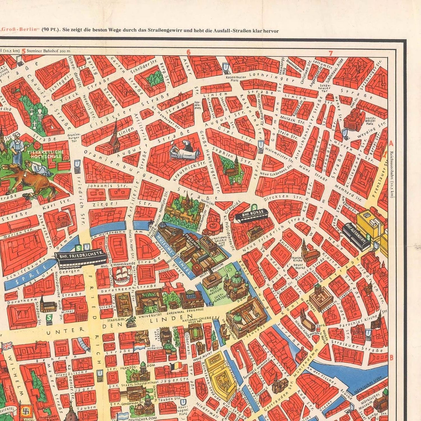 detail of the map from the top right corner