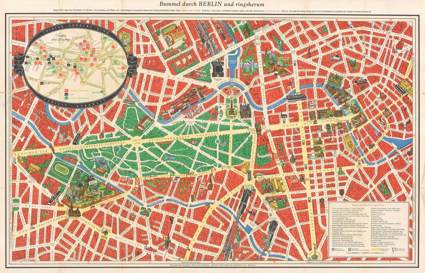 presentation of the map reproduction without a frame