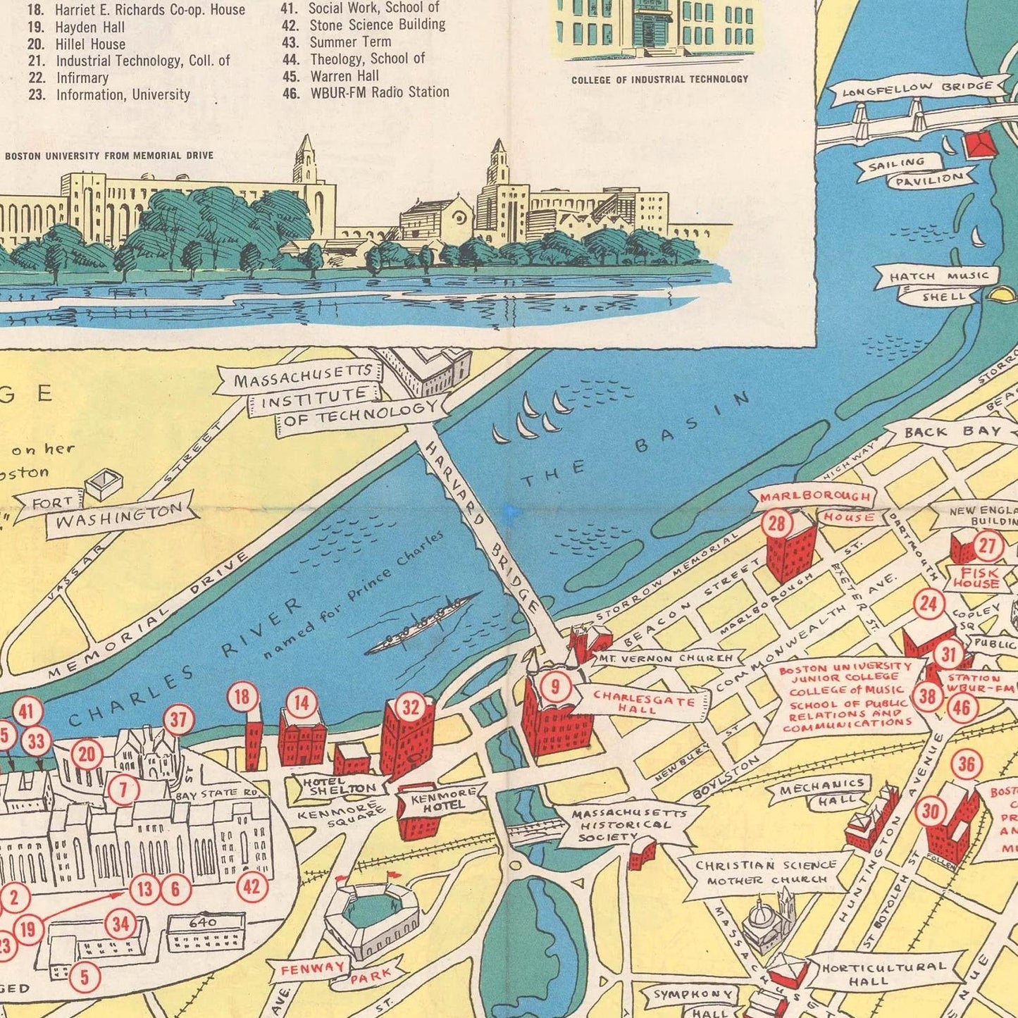 detail of the map from the centre