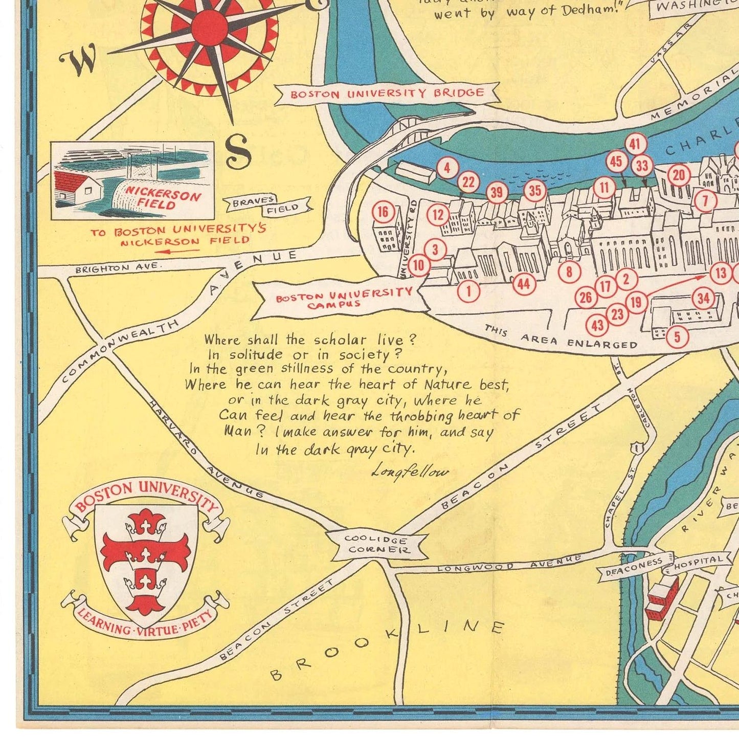 detail of the map from the bottom left corner