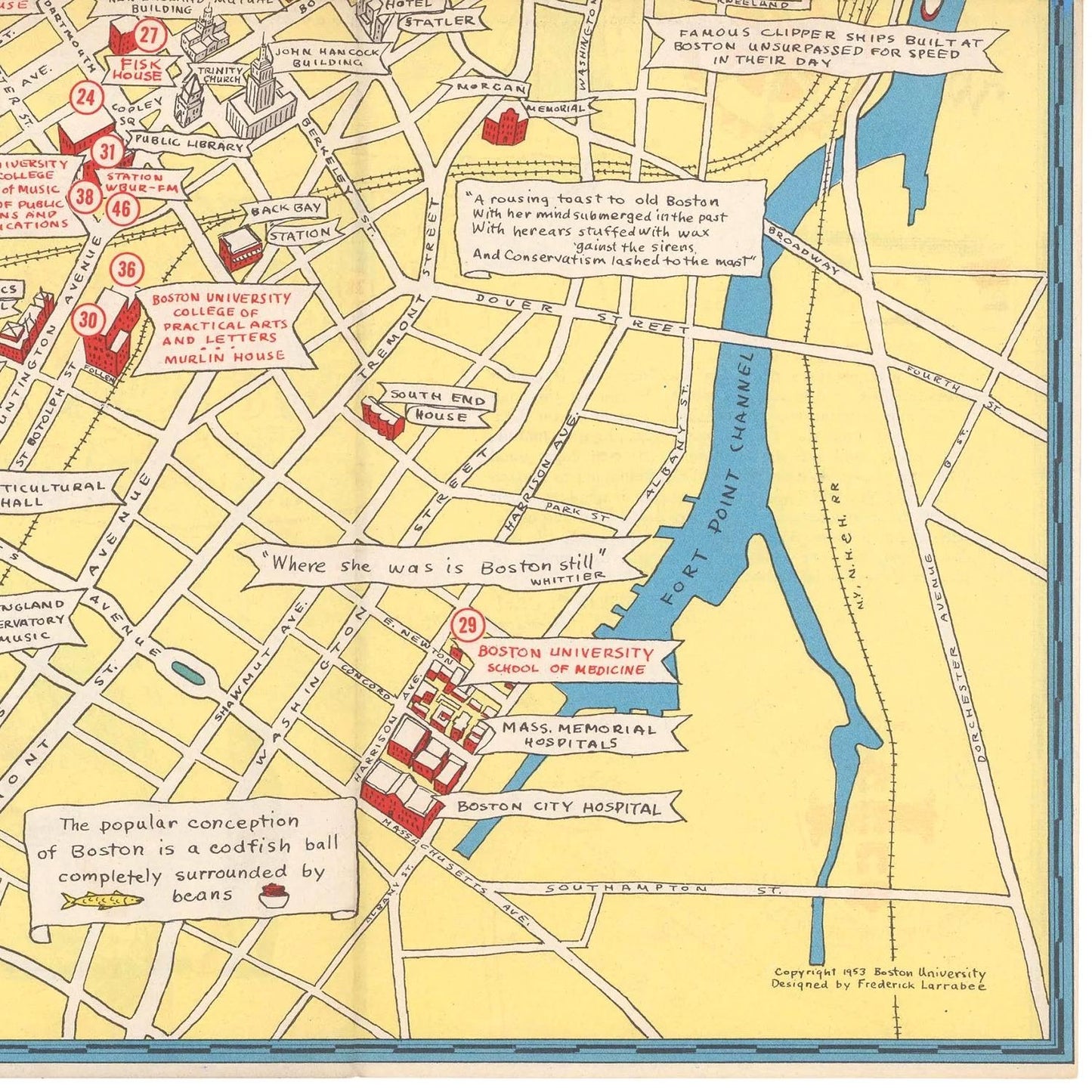 detail of the map from the bottom right corner