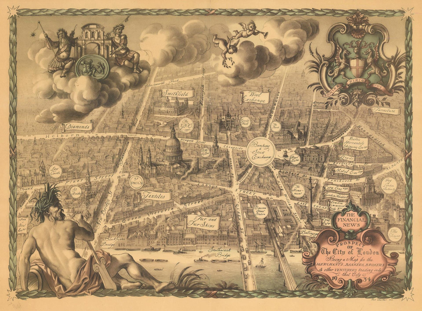 presentation of the map reproduction without a frame