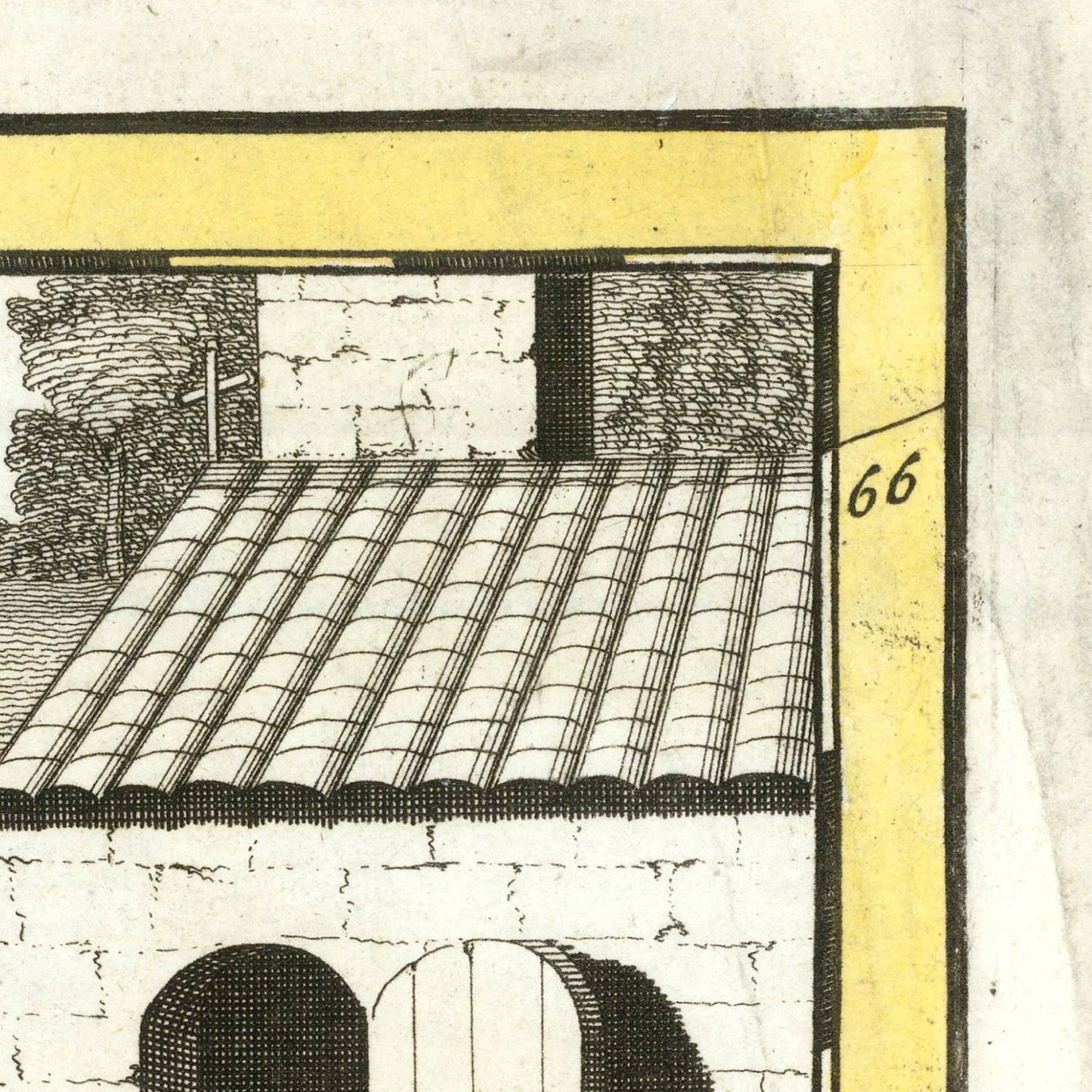 detail of the map from the top right corner