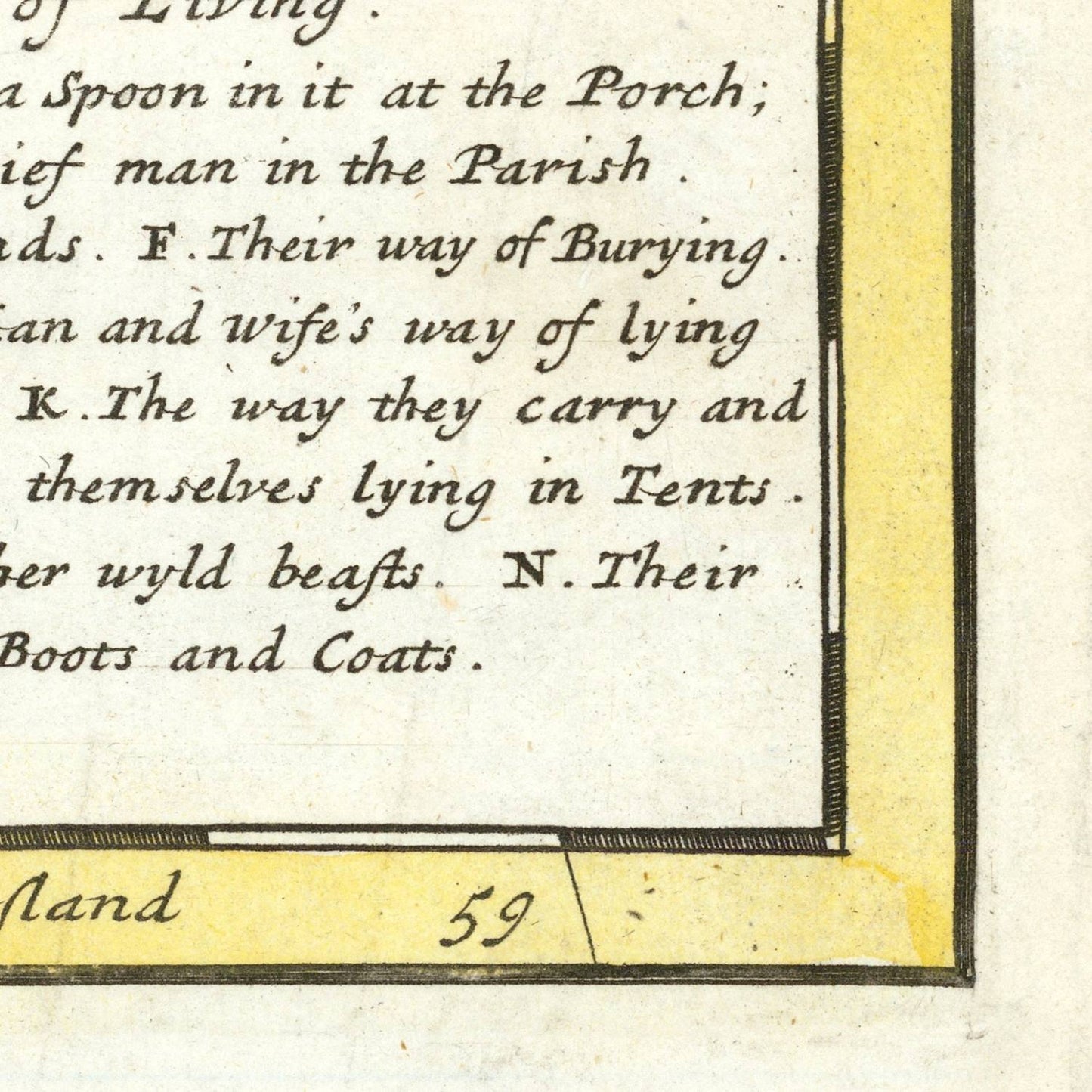 detail of the map from the bottom right corner