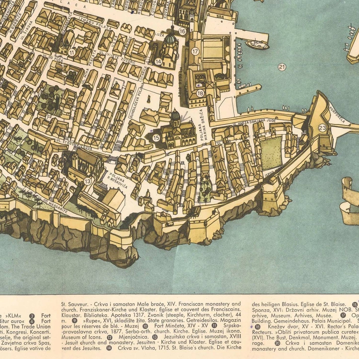detail of the map from the centre left