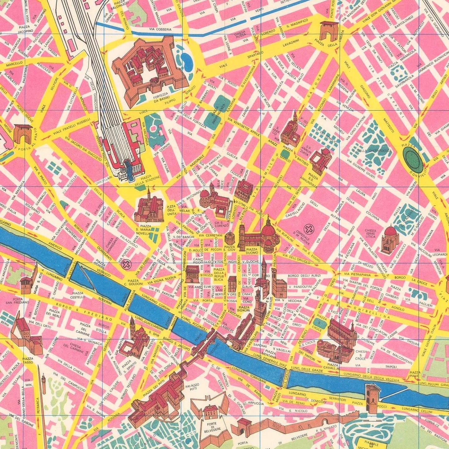 detail of the map from the centre