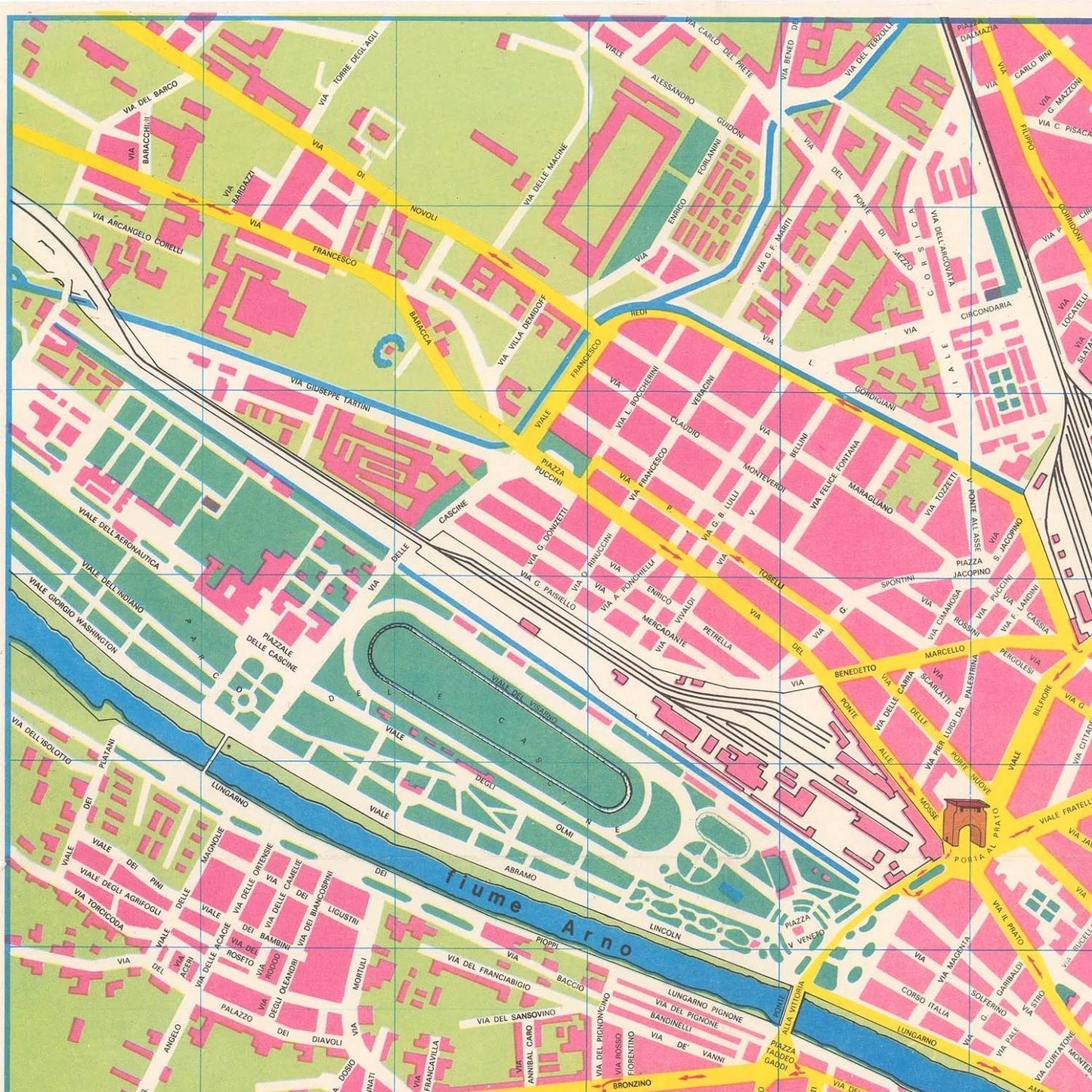 detail of the map from the top left corner