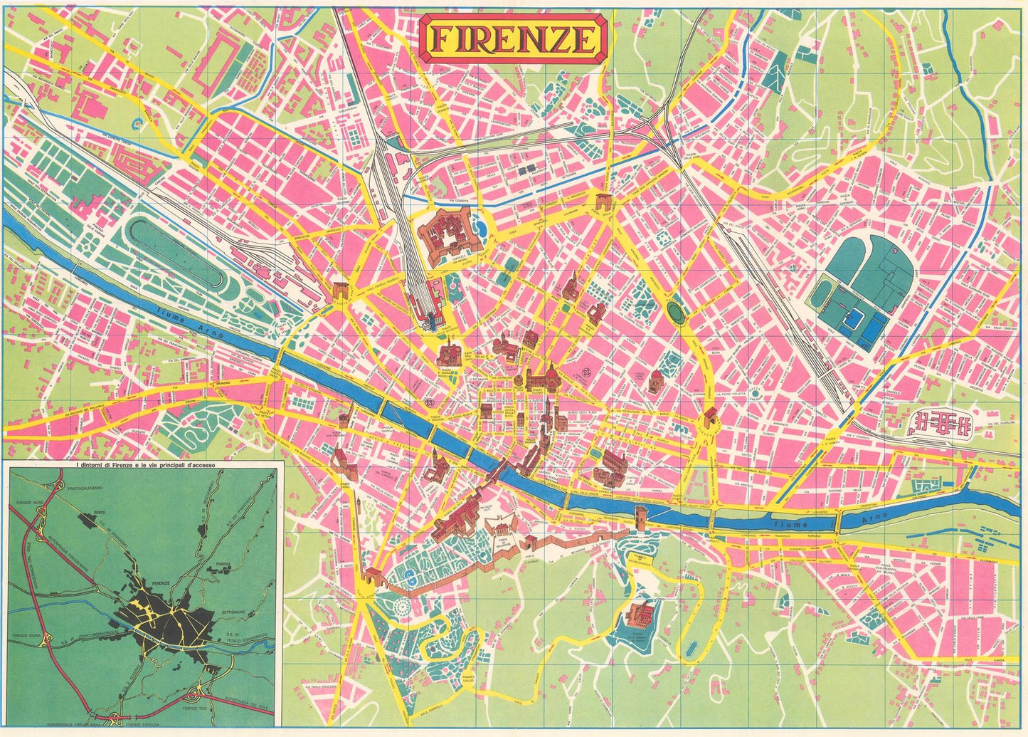 presentation of the map reproduction without a frame