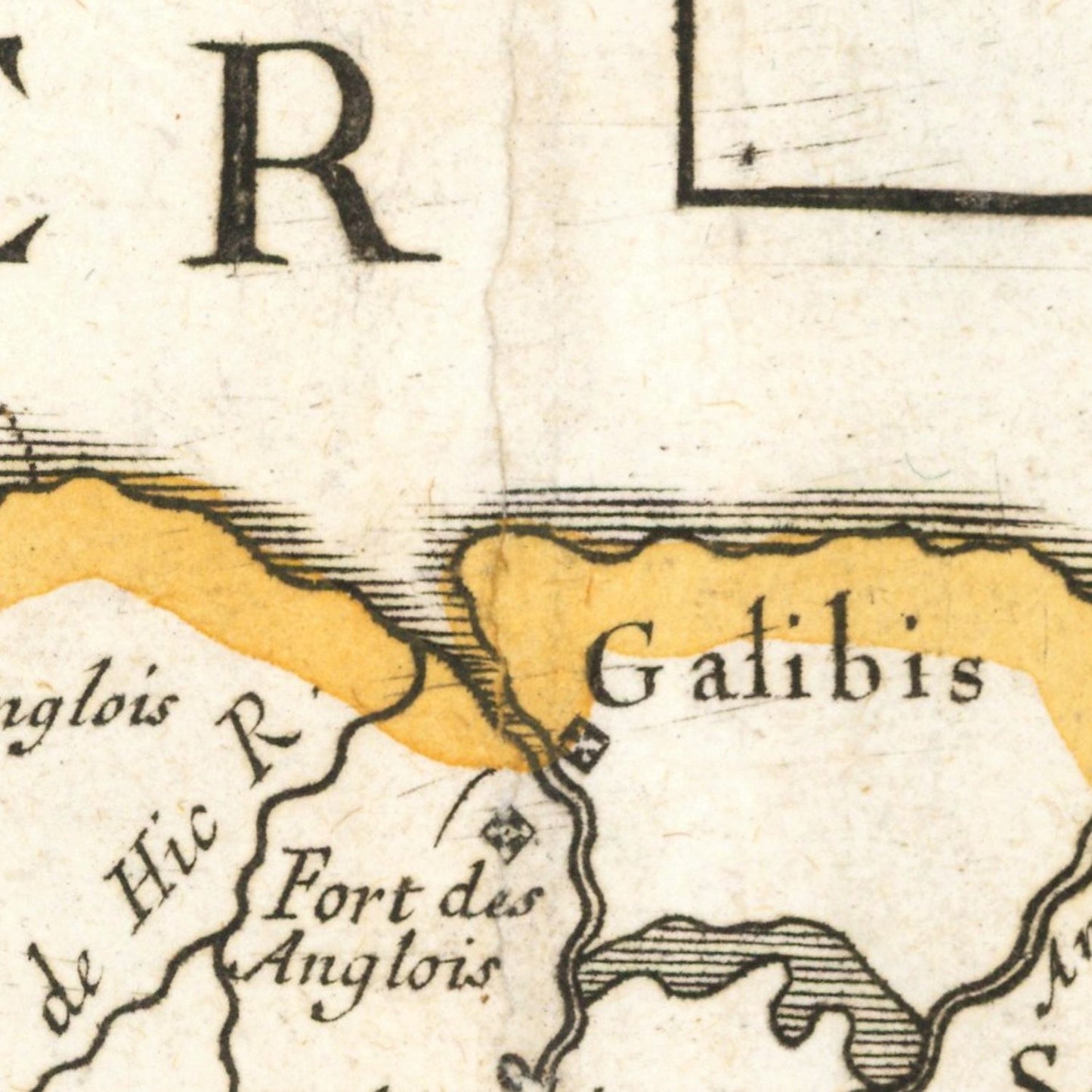 detail of the map from the centre