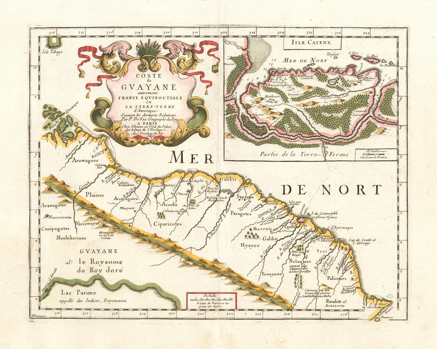 presentation of the map reproduction without a frame