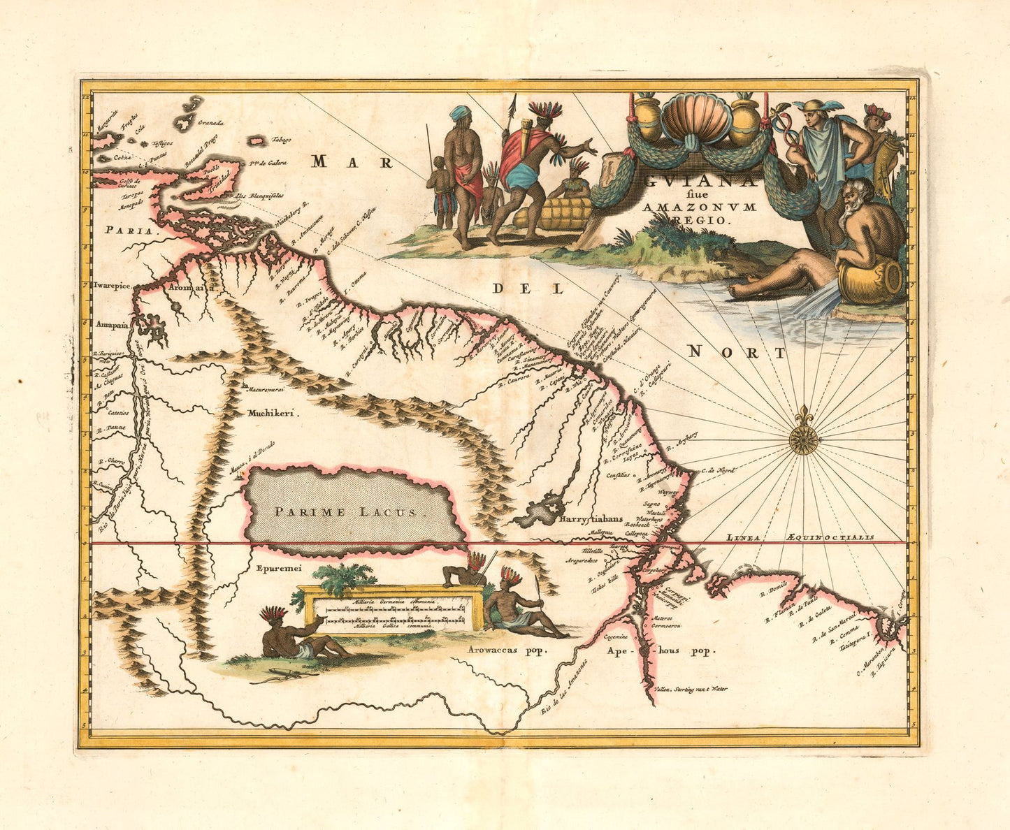 presentation of the map reproduction without a frame