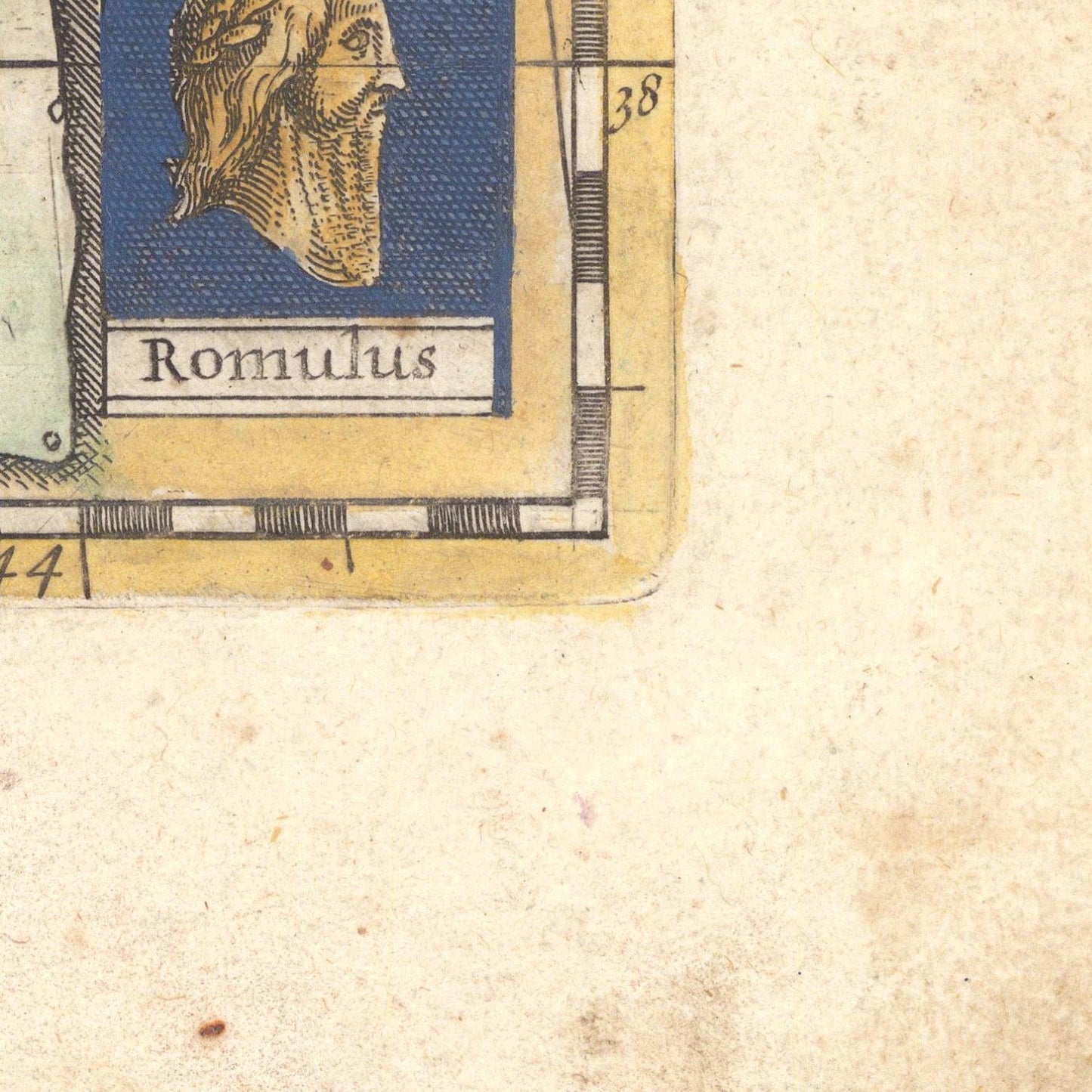 detail of the map from the bottom right corner