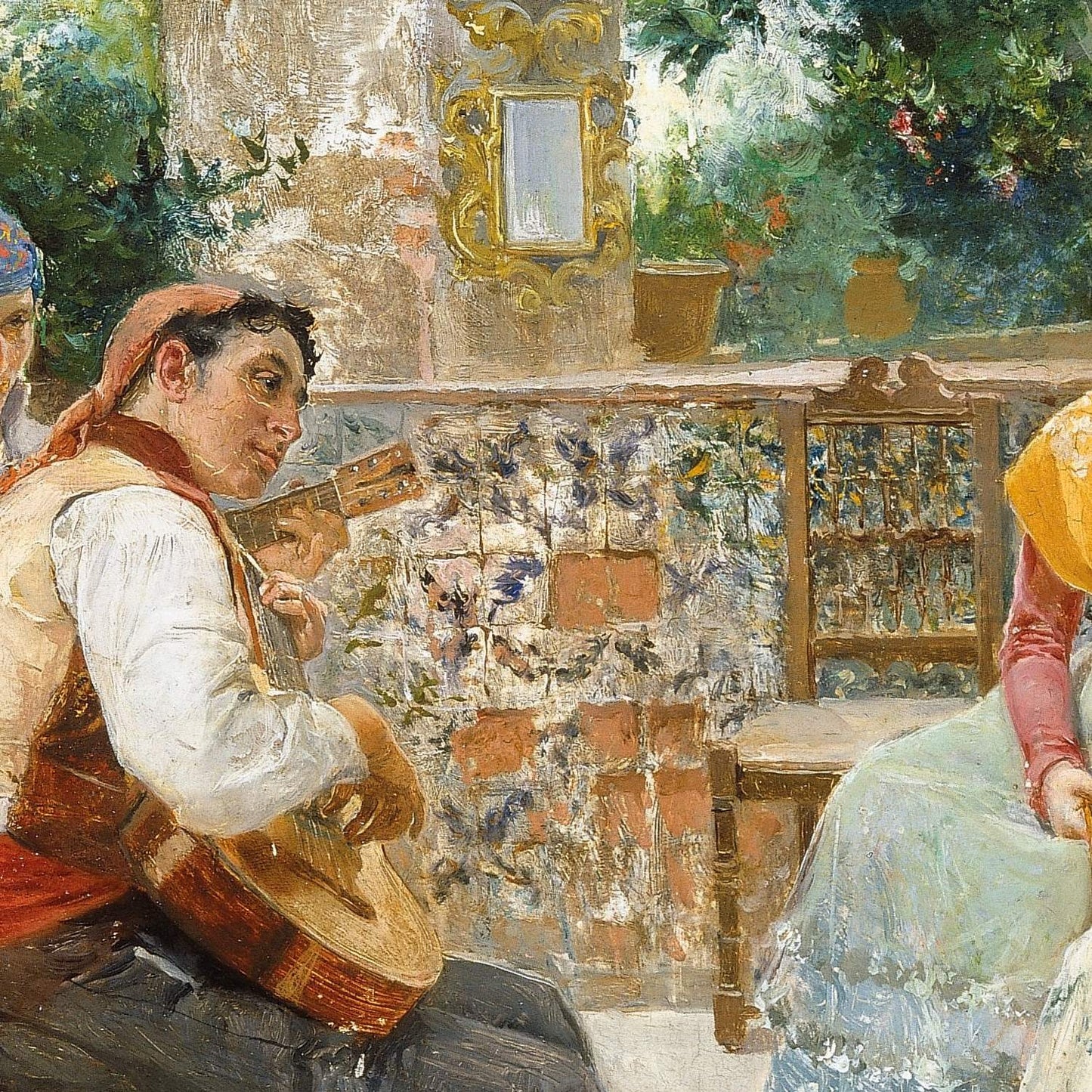 detail of the fine art reproduction from the centre