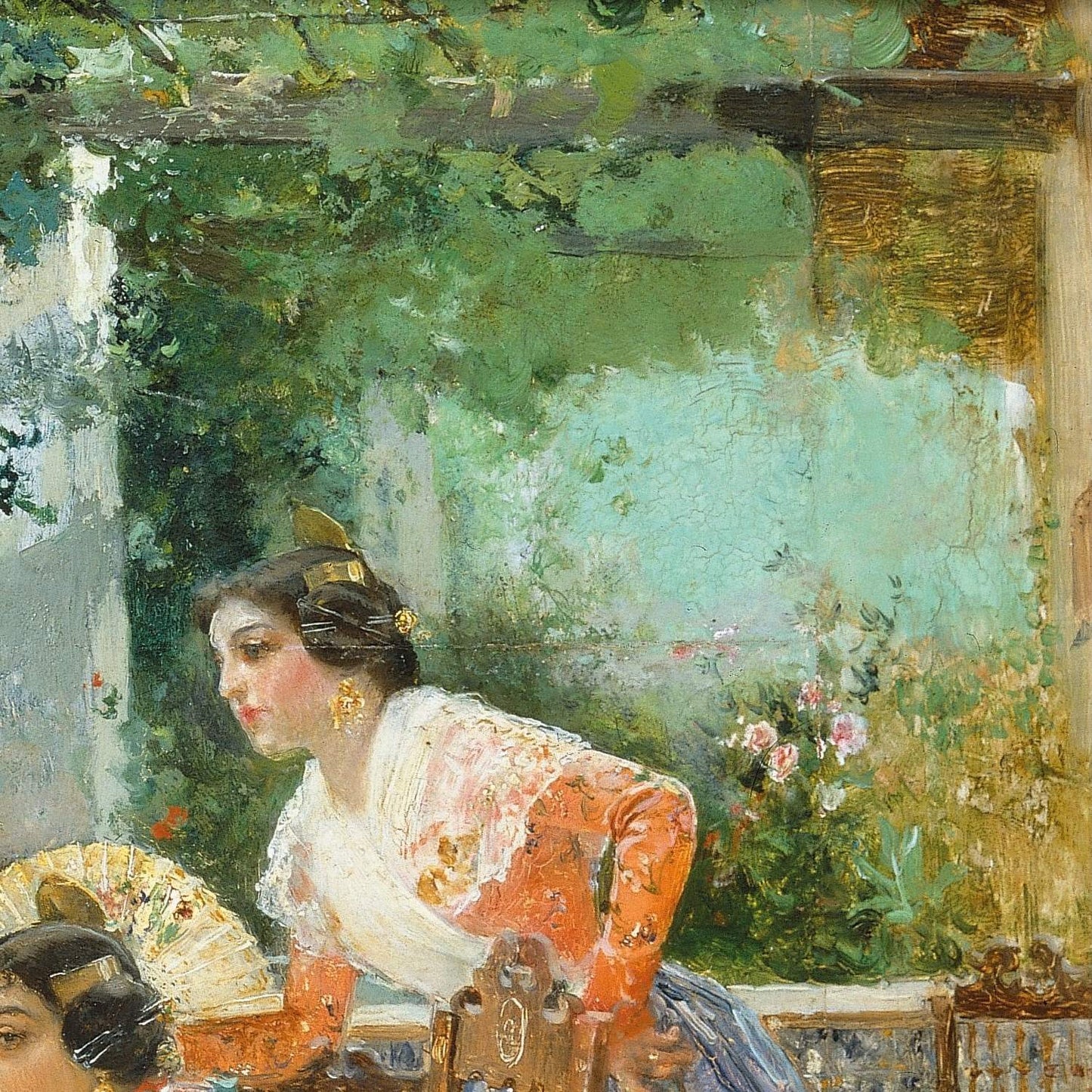detail of the fine art reproduction from the top right corner