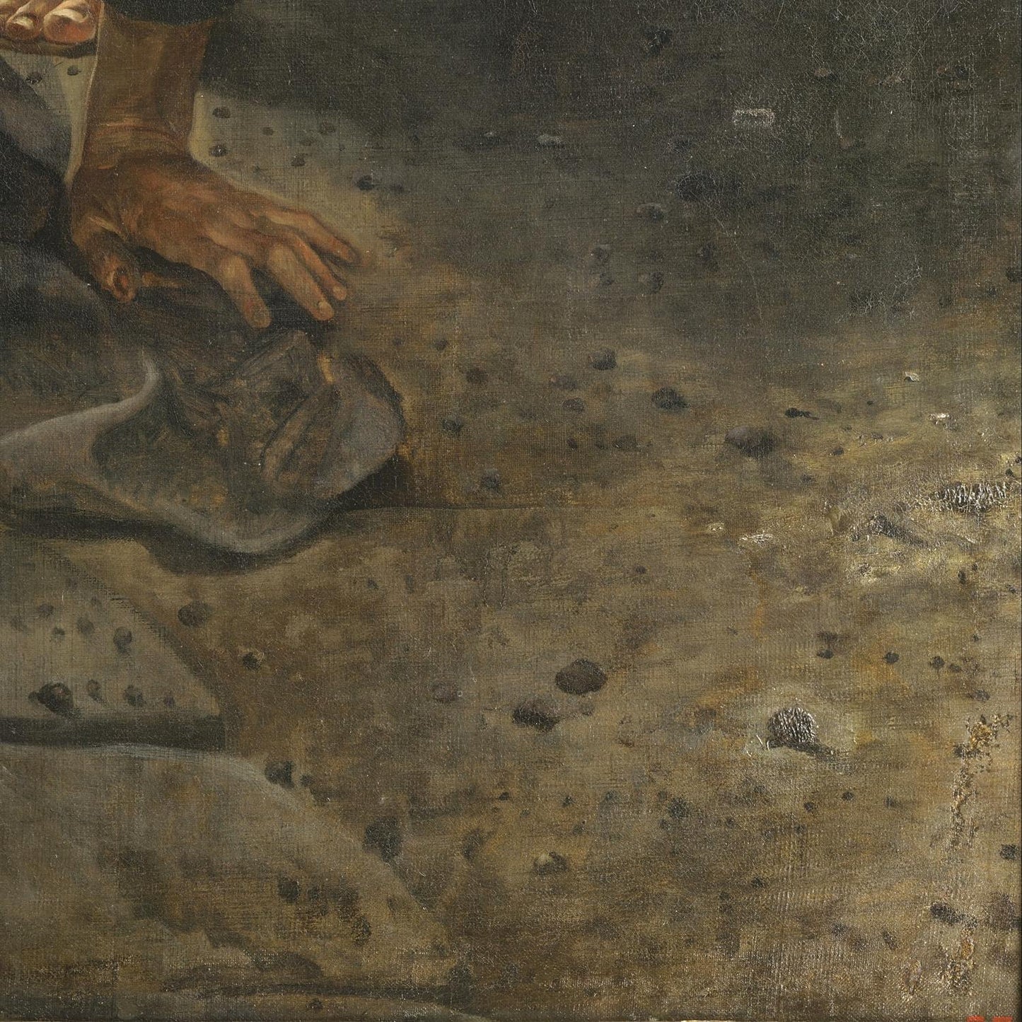 detail of the fine art reproduction from the bottom right corner