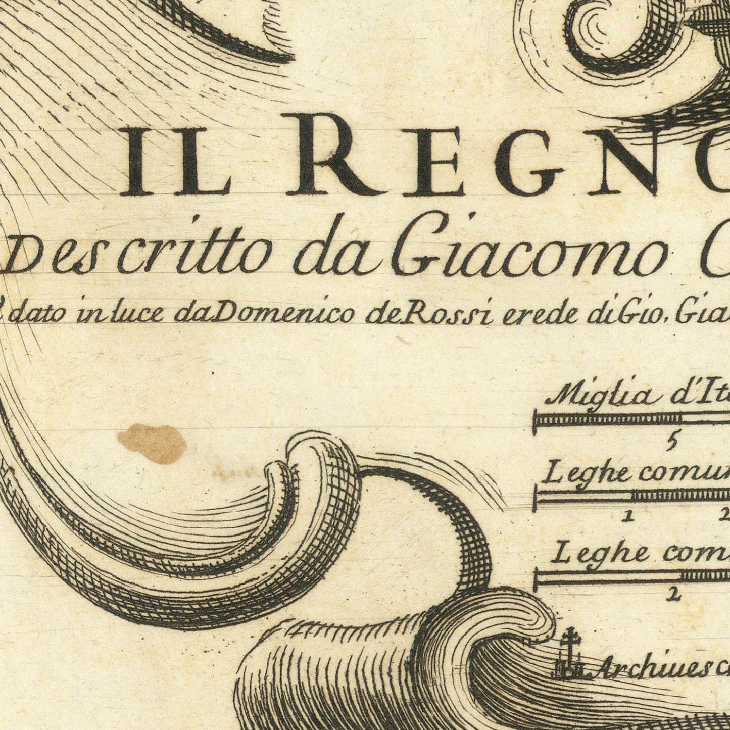 detail of the map from the centre left
