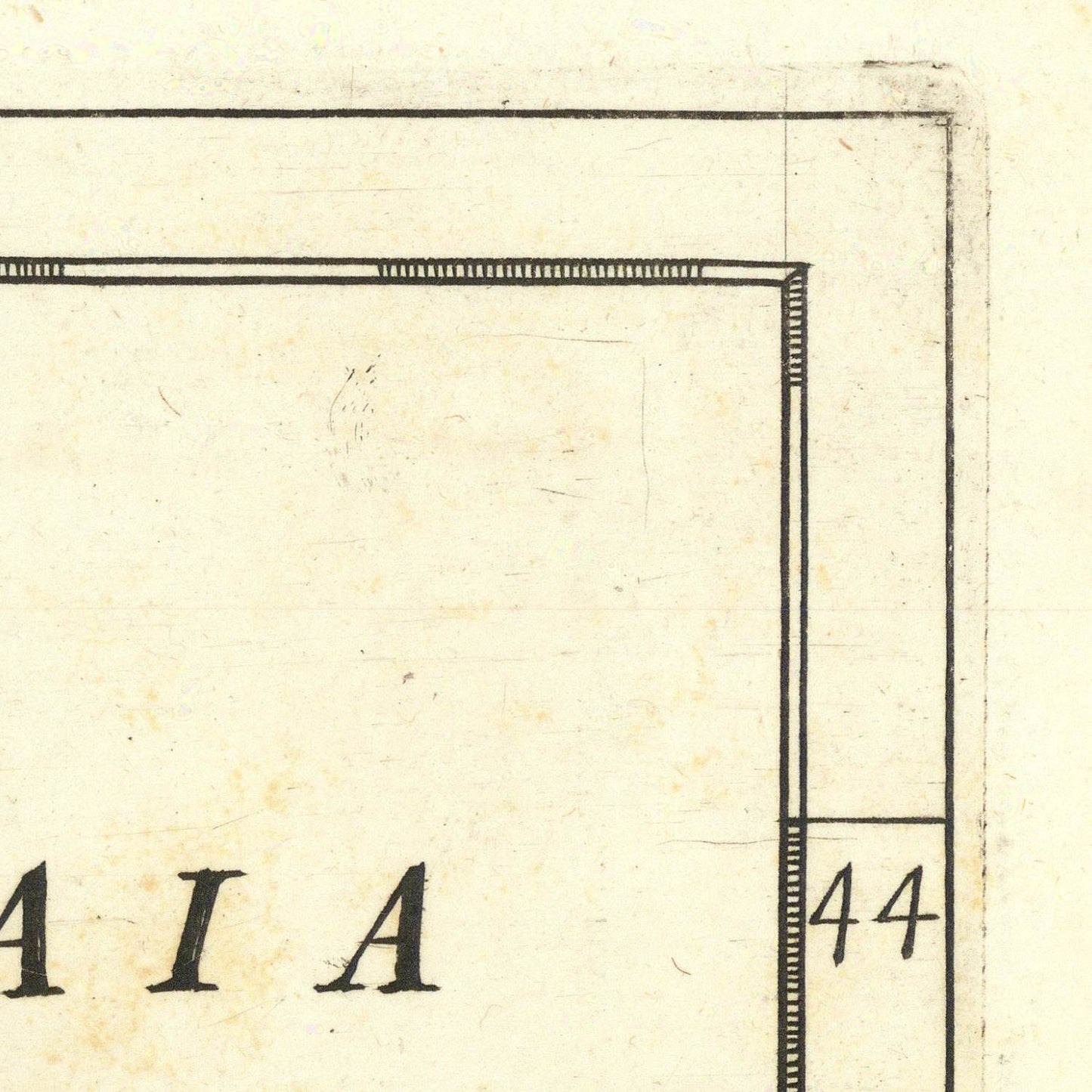 detail of the map from the top right corner