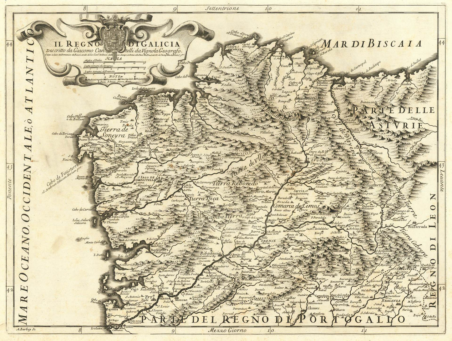 presentation of the map reproduction without a frame