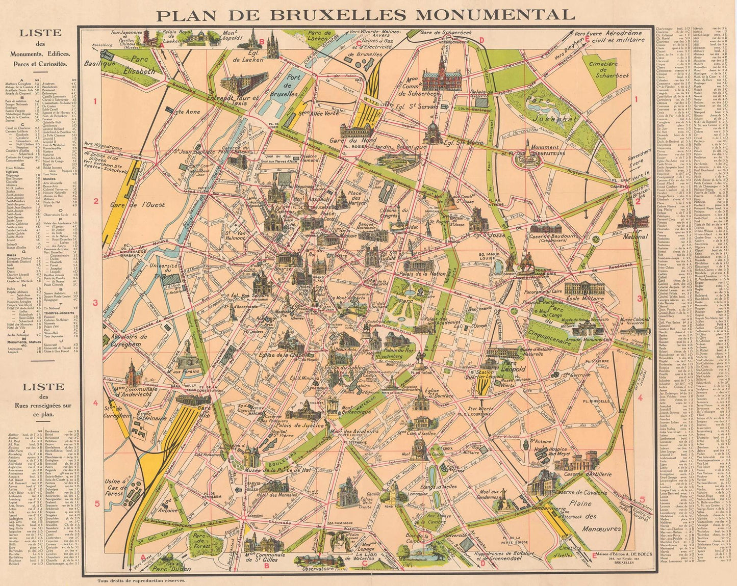 presentation of the map reproduction without a frame