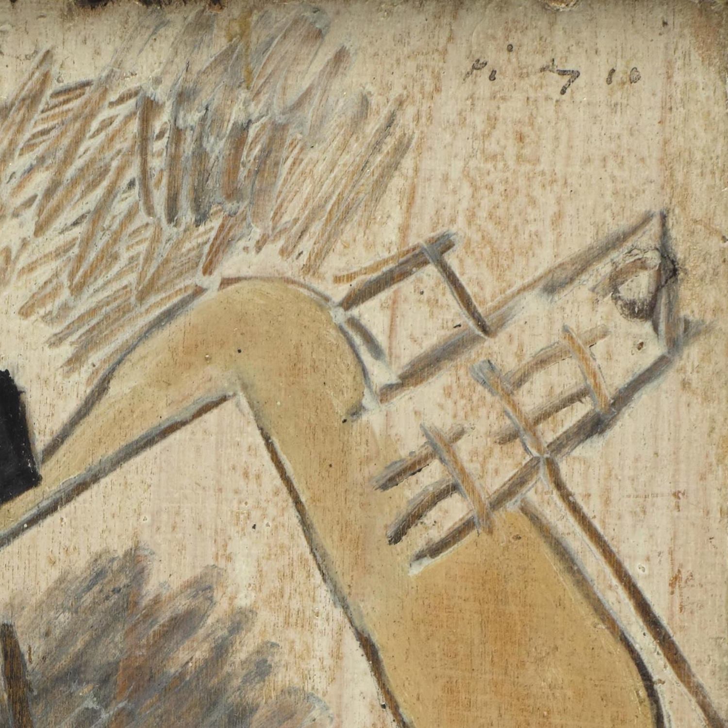detail of the fine art reproduction from the top right corner