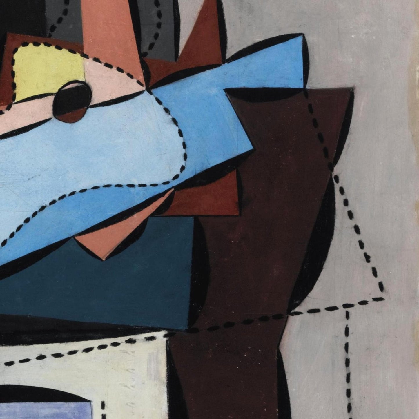 detail of the fine art reproduction from the centre left