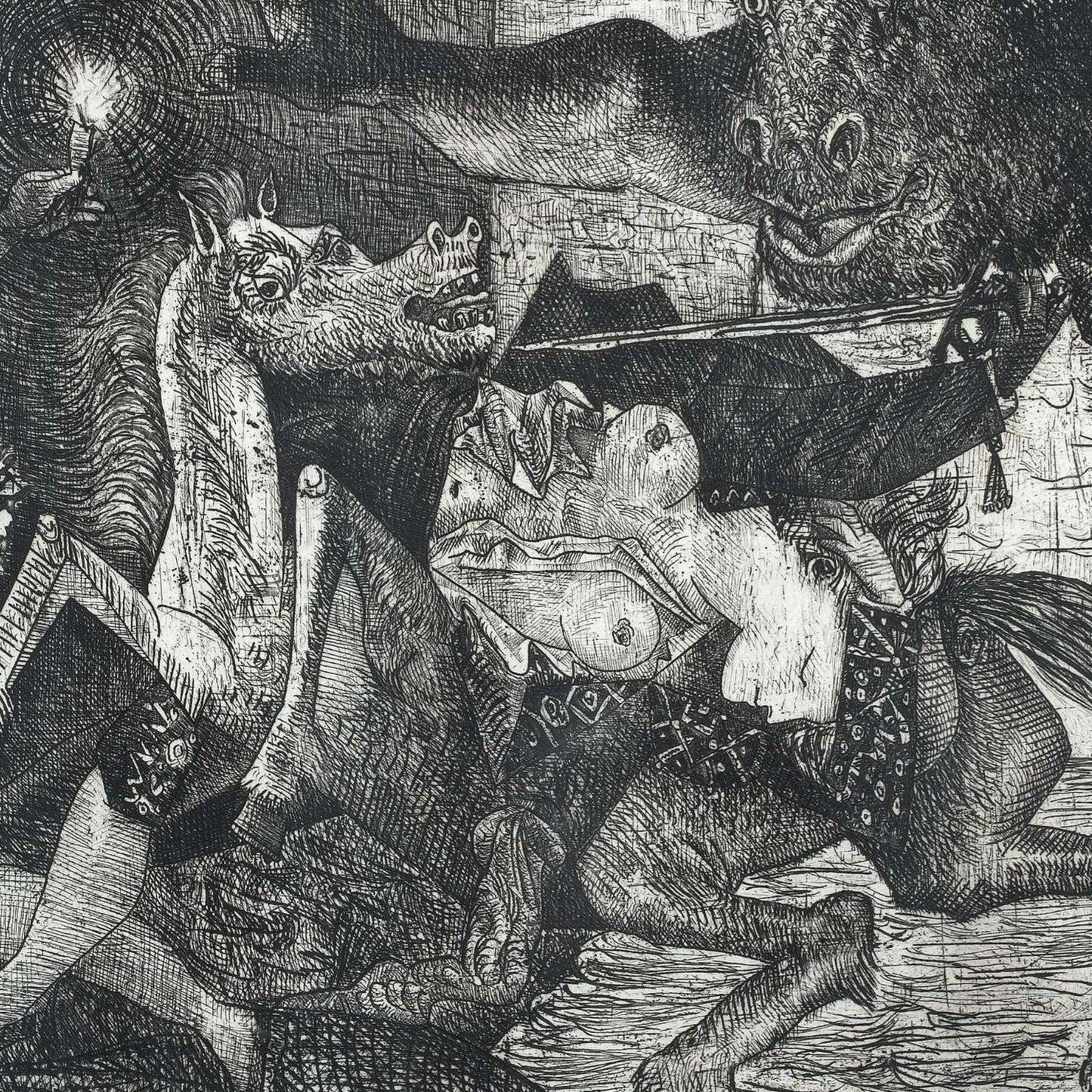 detail of the drawing reproduction from the centre left