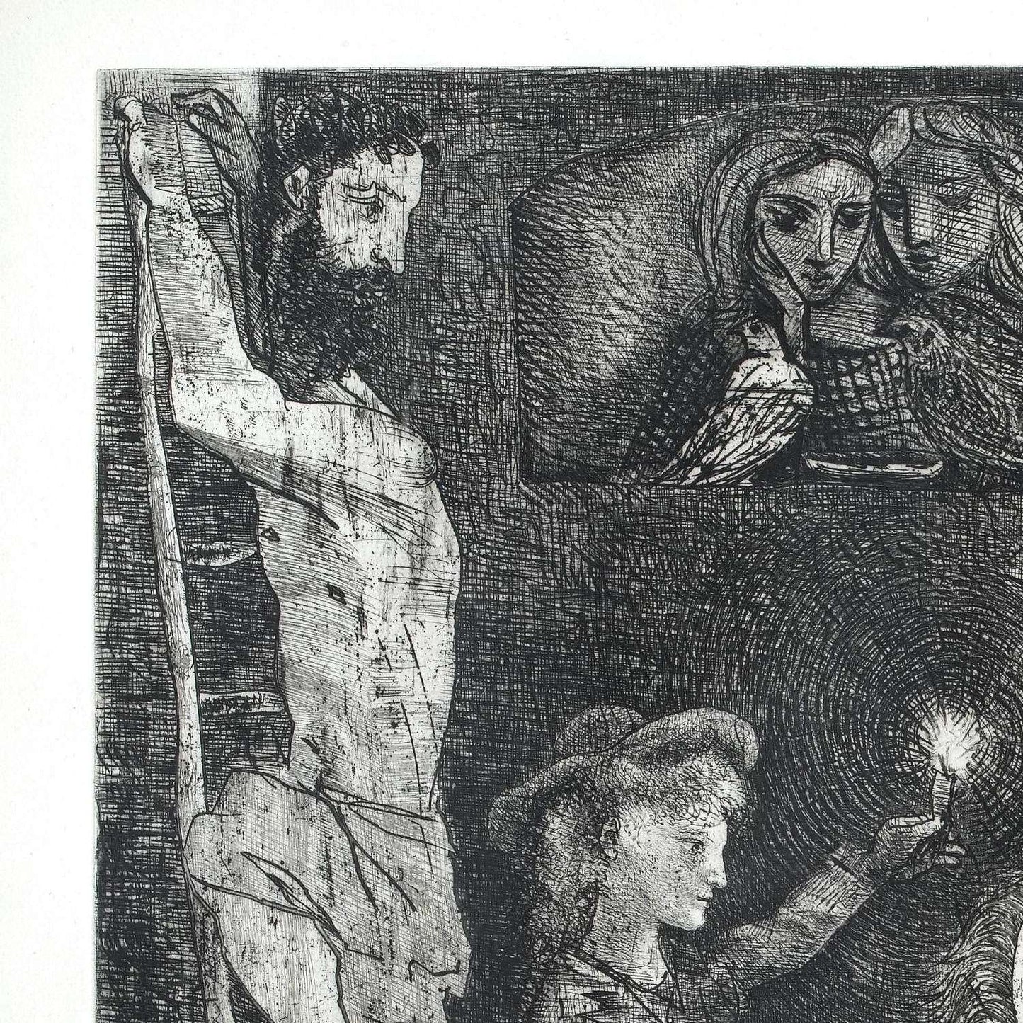 detail of the drawing reproduction from the top left corner