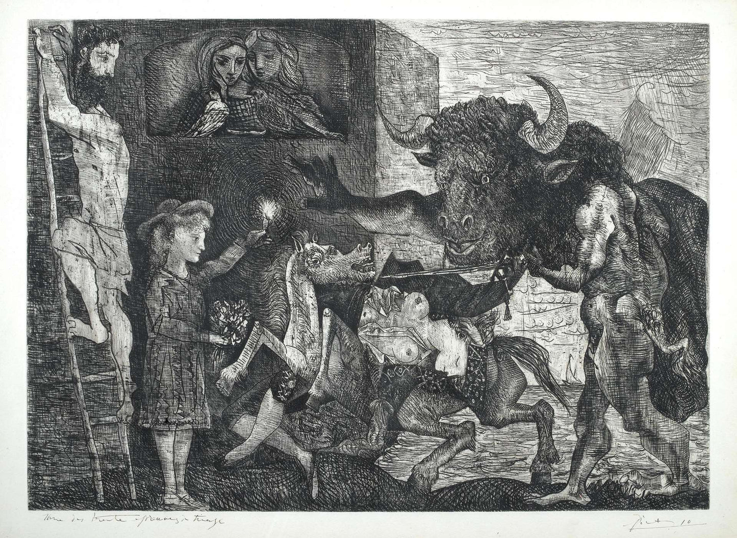 presentation of the drawing reproduction without a frame