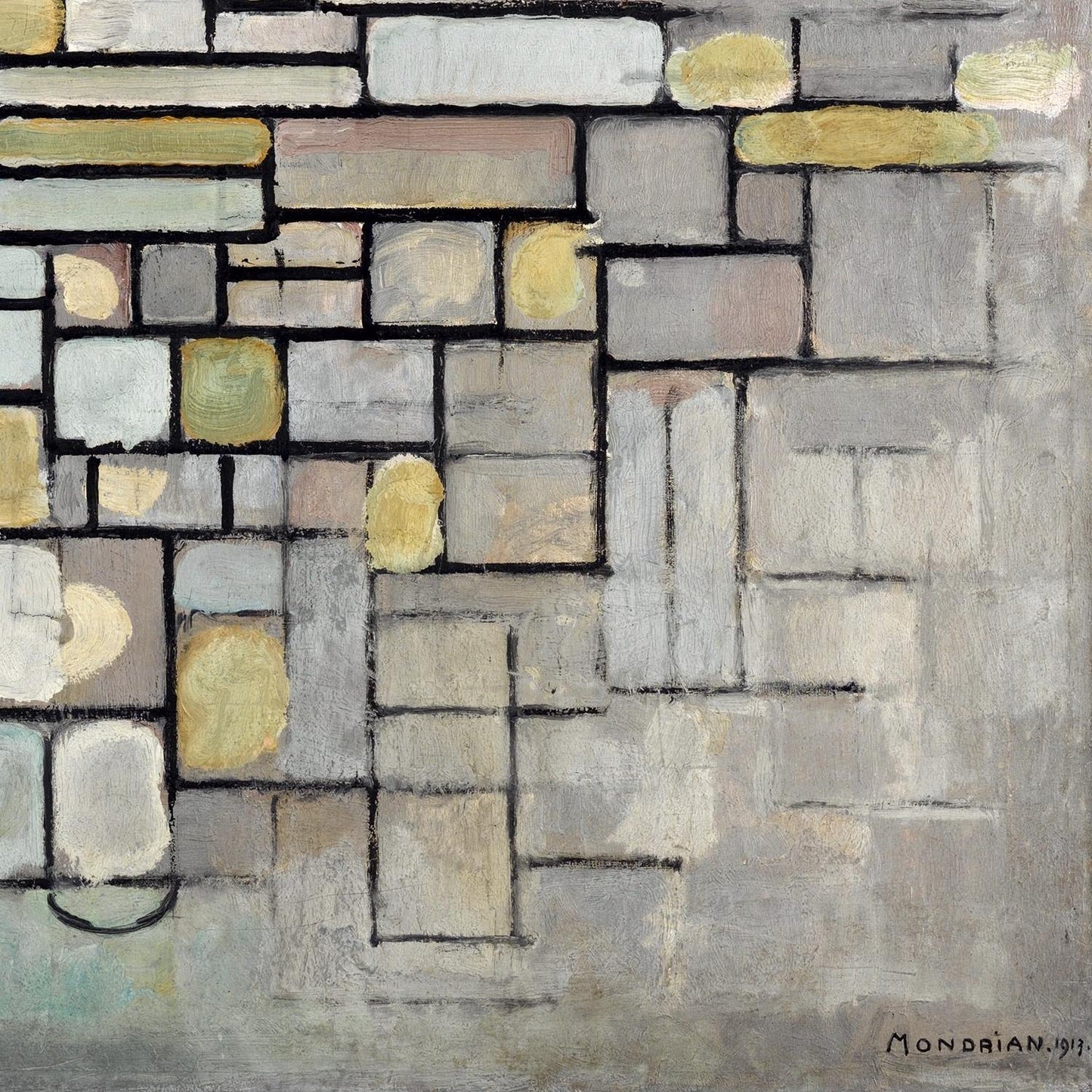 detail of the fine art reproduction from the bottom right corner