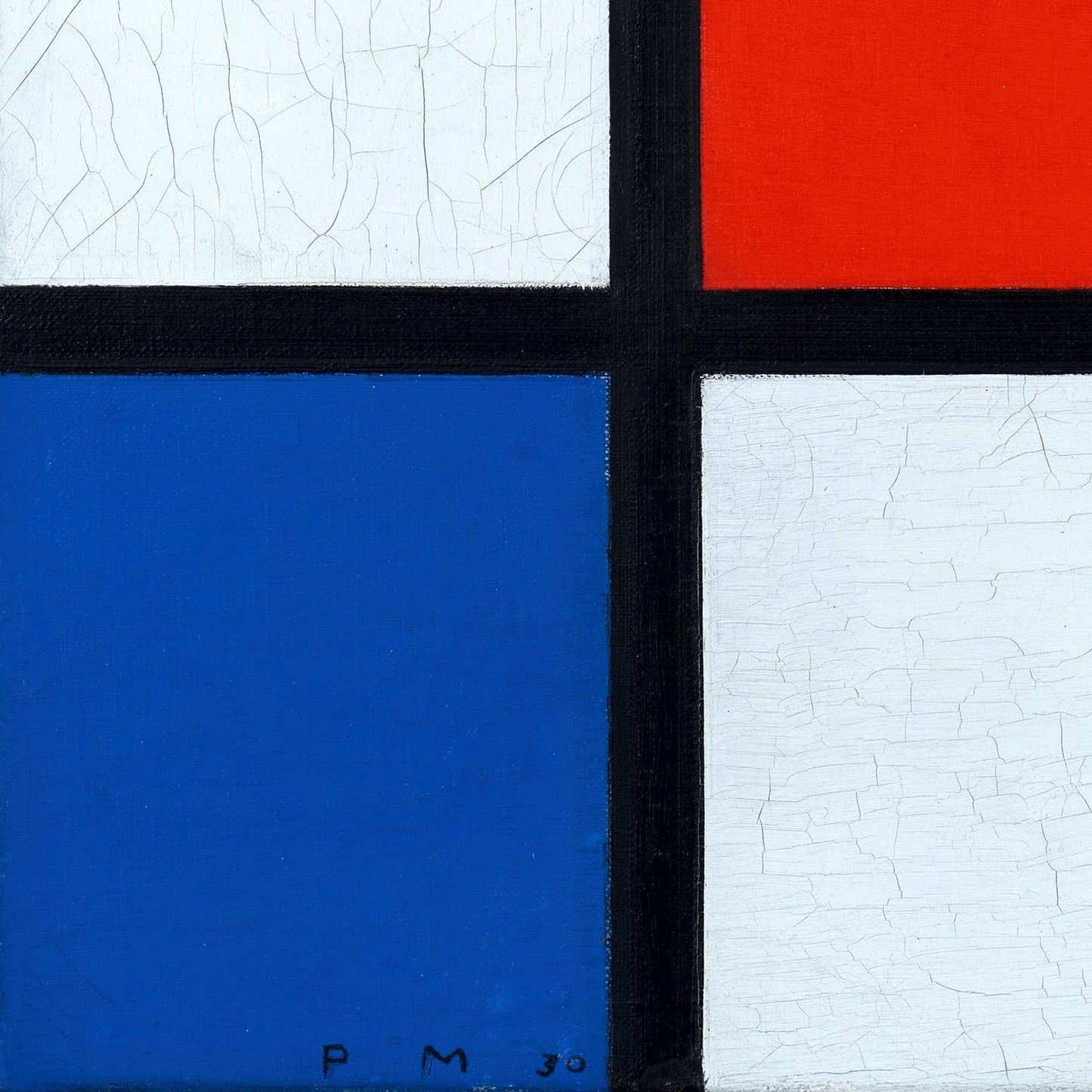 detail of the fine art reproduction from the bottom left corner