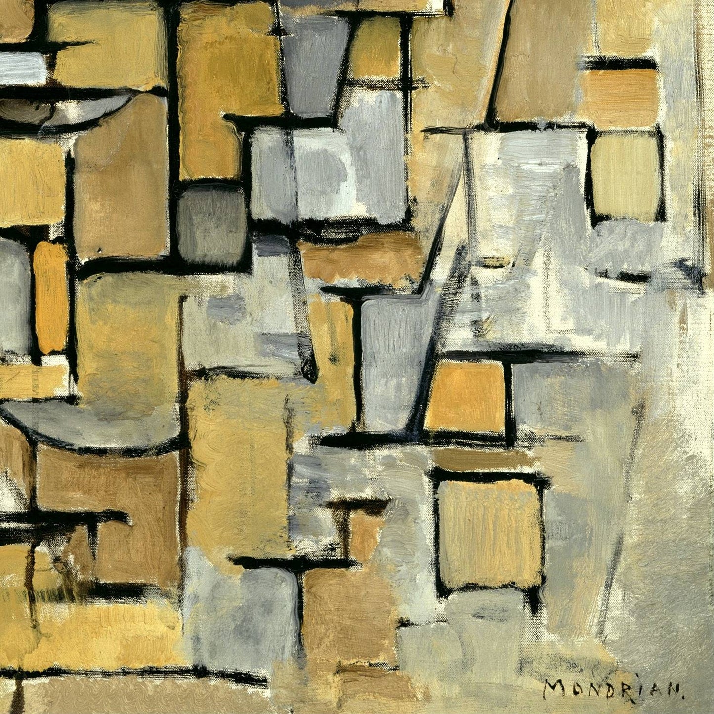 detail of the fine art reproduction from the bottom right corner
