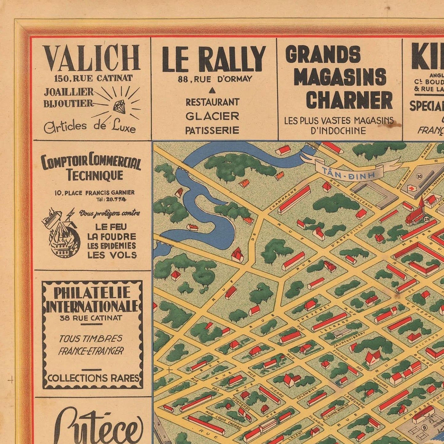 detail of the map from the top left corner