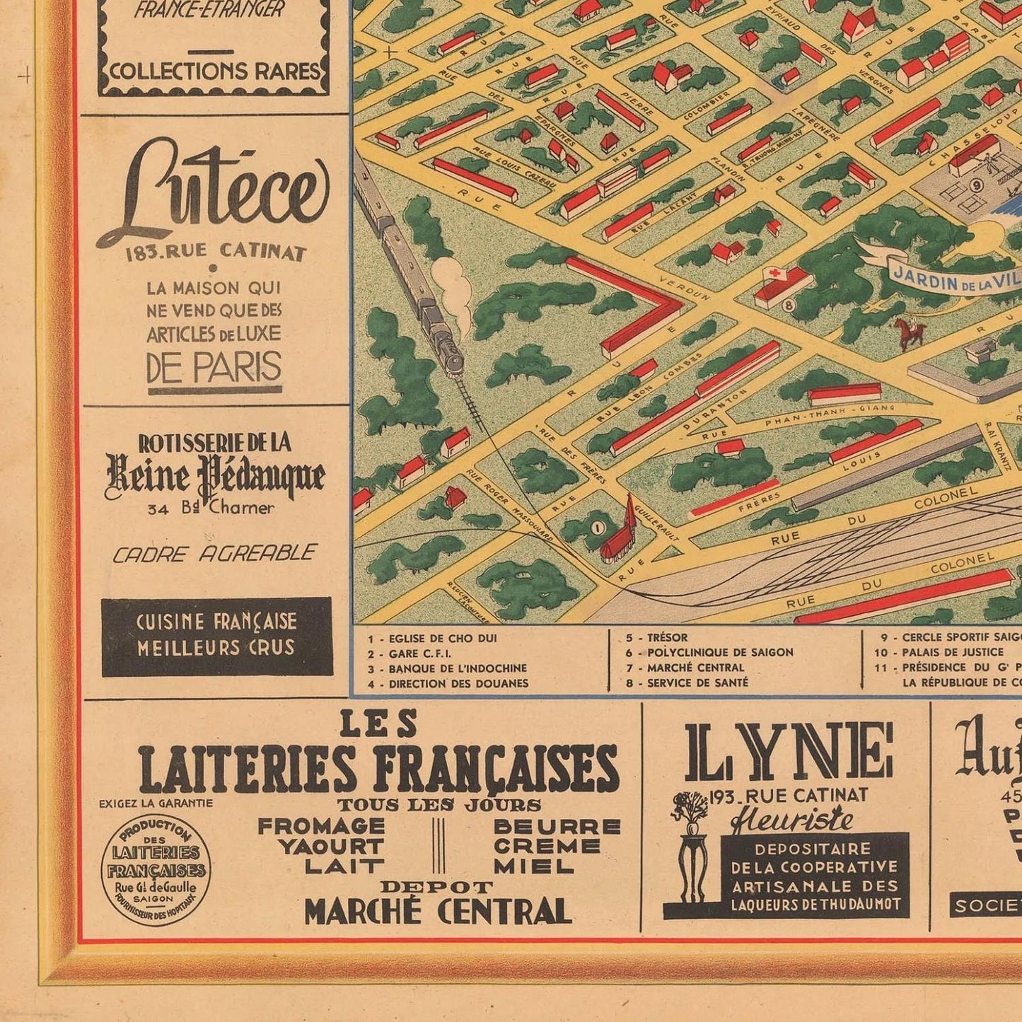 detail of the map from the bottom left corner