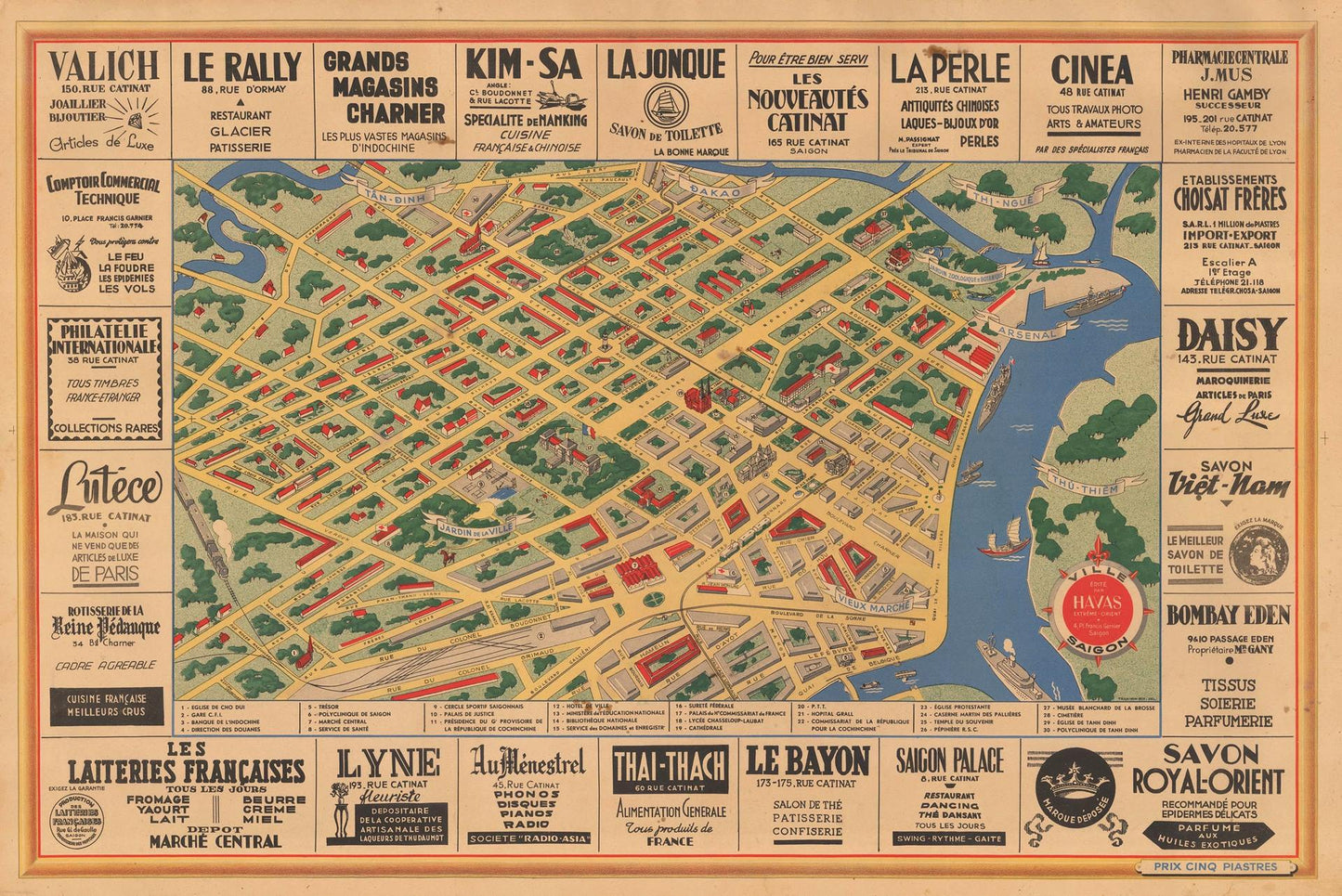 presentation of the map reproduction without a frame