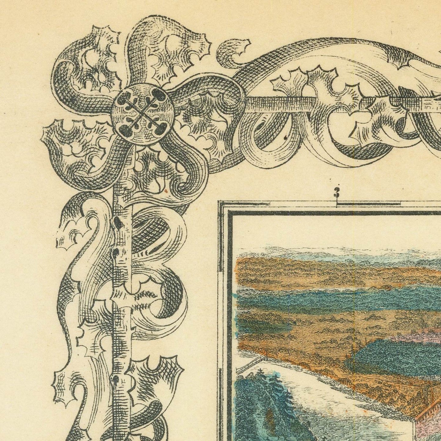 detail of the map from the top left corner