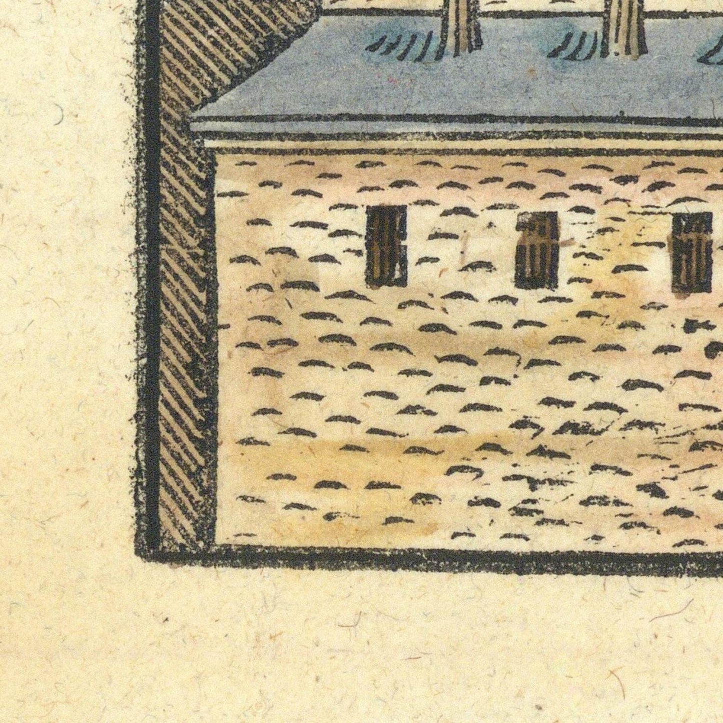 detail of the map from the bottom left corner