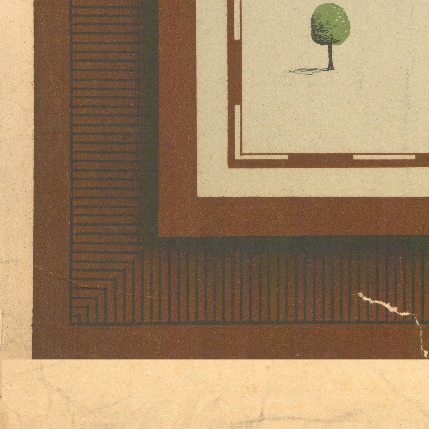 detail of the map from the bottom left corner